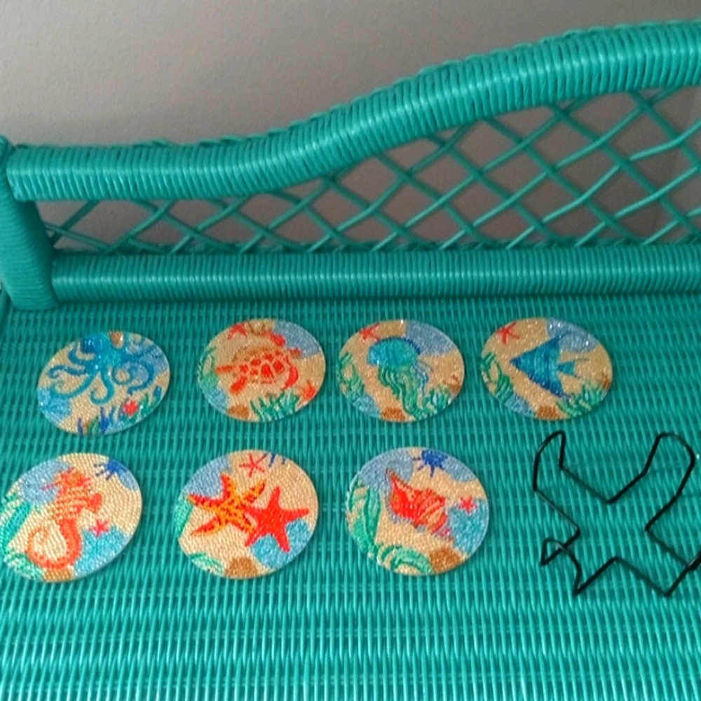Diamond Art Beachside Coastal Coasters